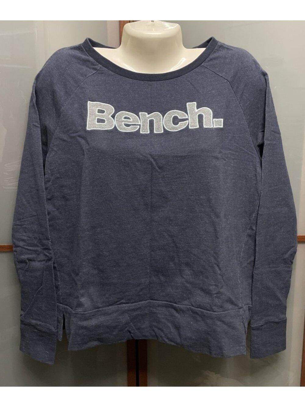Bench Vintage Y2K Small Women Sweatshirt Crew Neck Logo Sweater Blokecore Sporty
